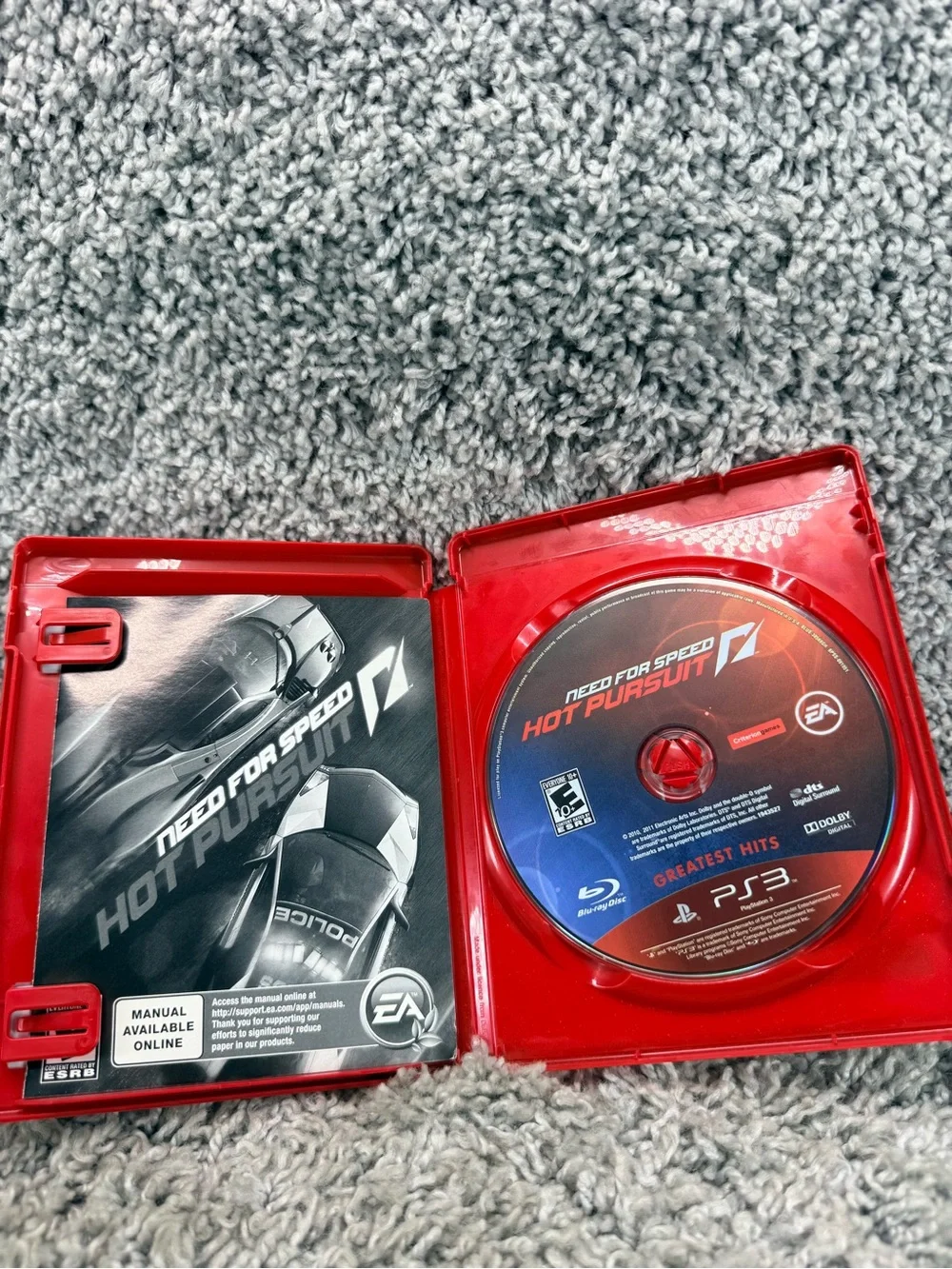 Need for Speed: Hot Pursuit (PS3) - Red Case